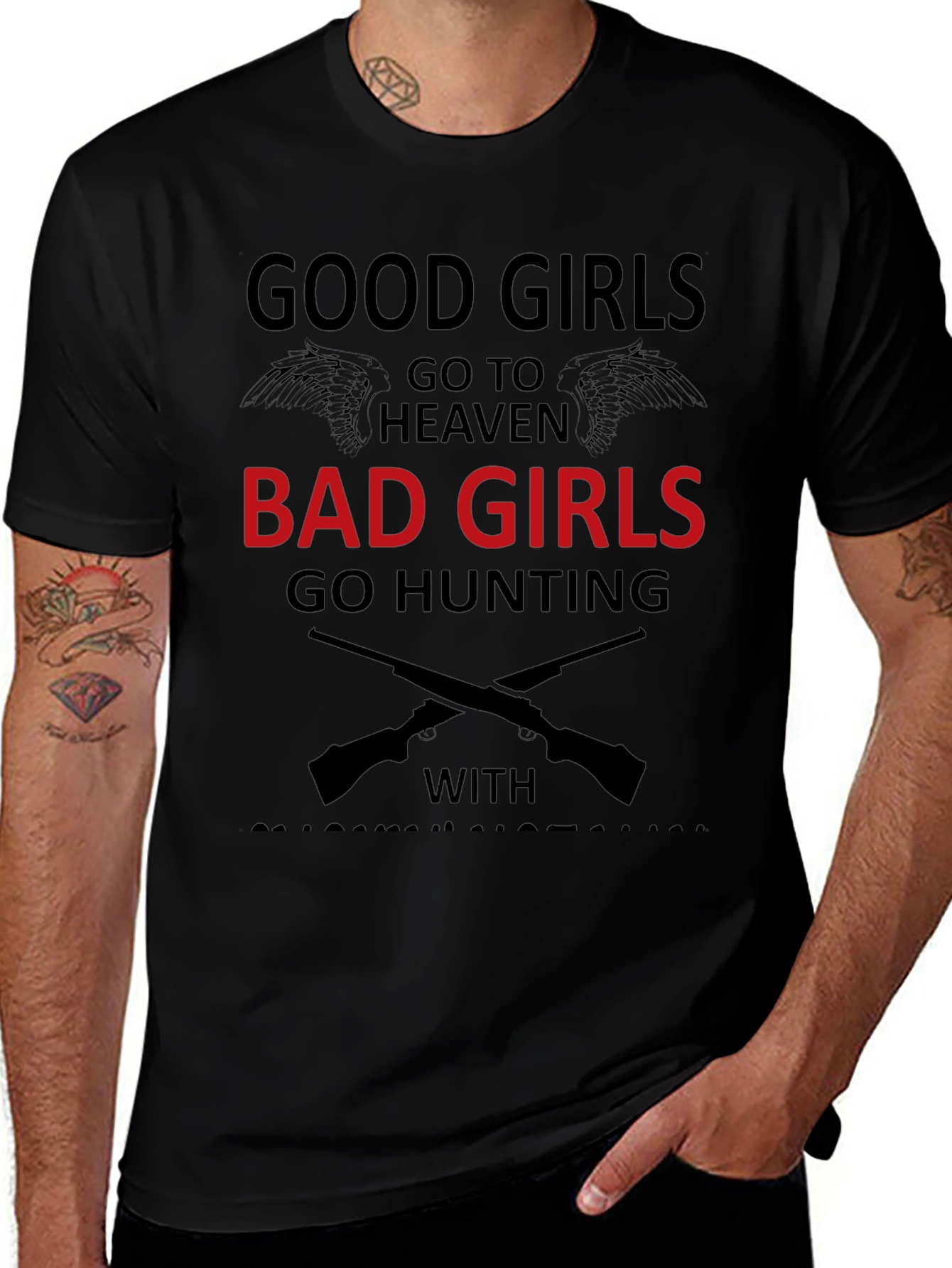 Good Girls Bad Girls Hunting T-Shirt