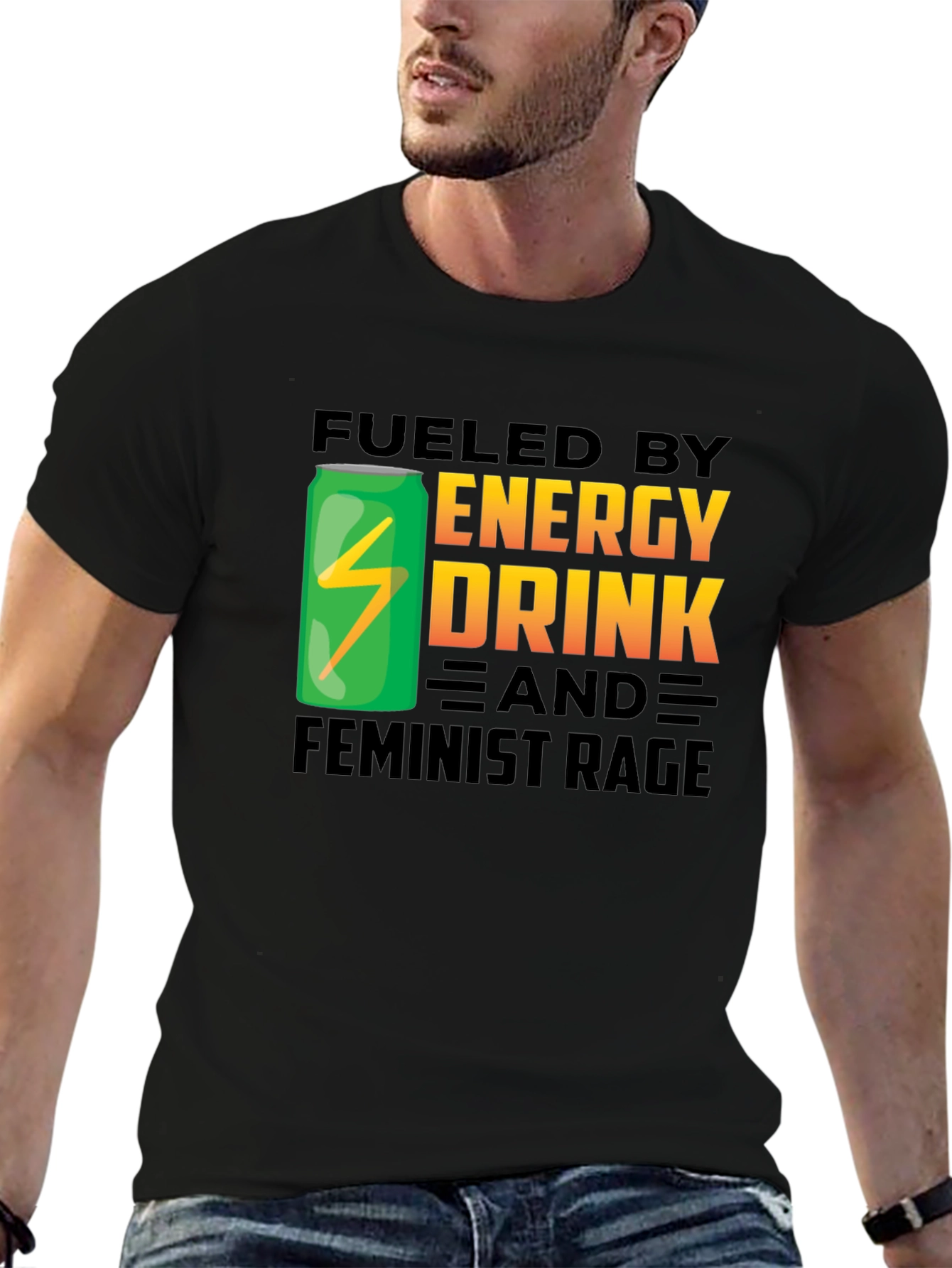 Fueled by Energy Drink and Feminist Rage T-Shirt