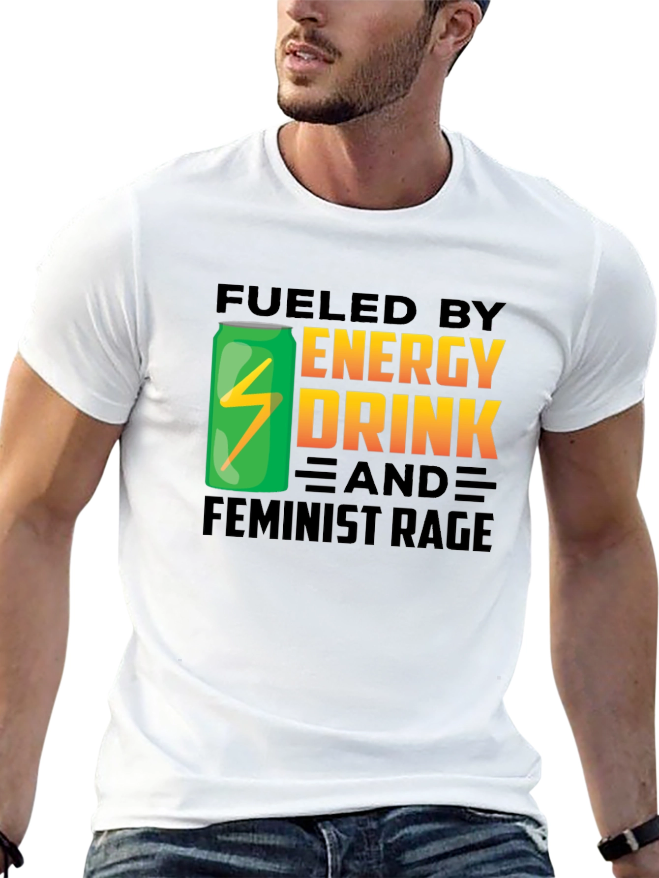 Fueled by Energy Drink and Feminist Rage T-Shirt
