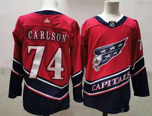 Men's Washington Capitals John Carlson #74 Red Home Breakaway Jerseys