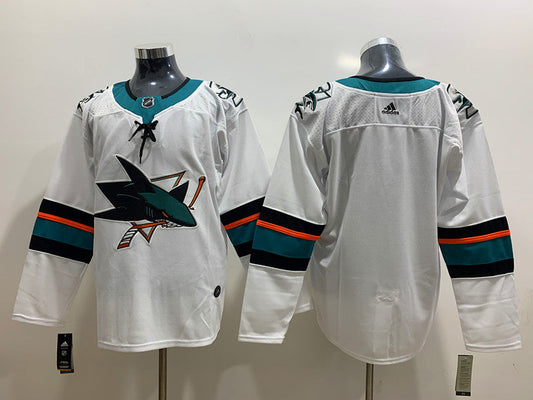 Men's San Jose Sharks White Blank Jerseys