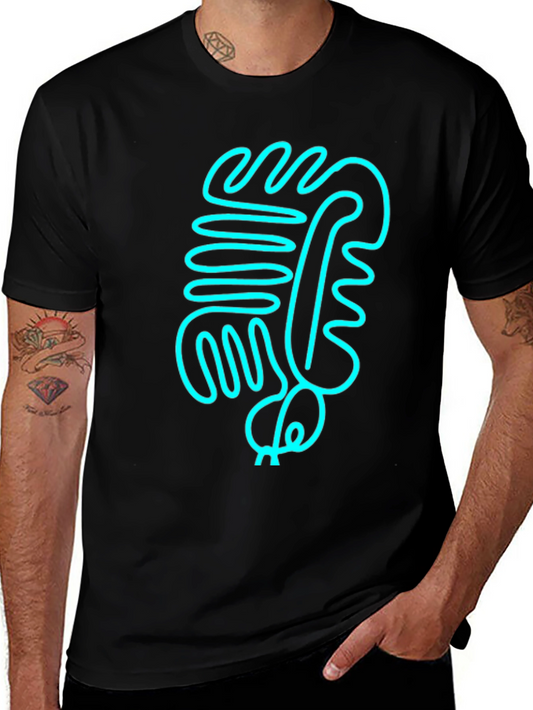 Abstract Line Art Graphic Tee - Modern Style