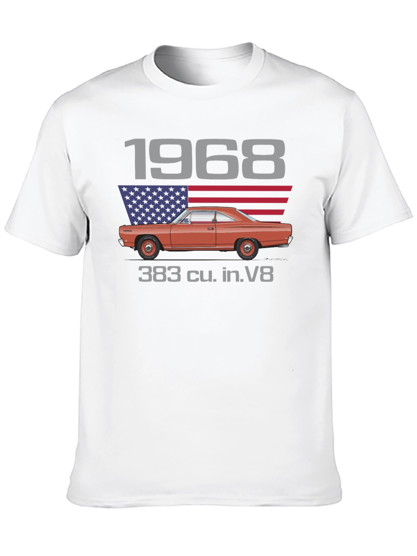 1968 Classic Car V8 Graphic T-Shirt