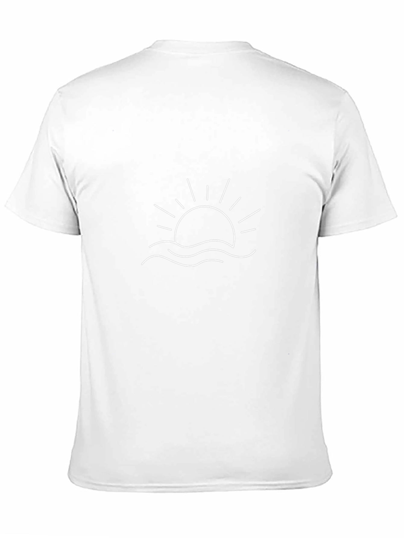 Minimalist Sun & Waves Black T-Shirt