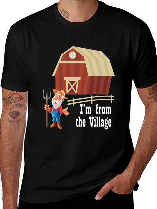 Village Cartoon Farmer T-Shirt