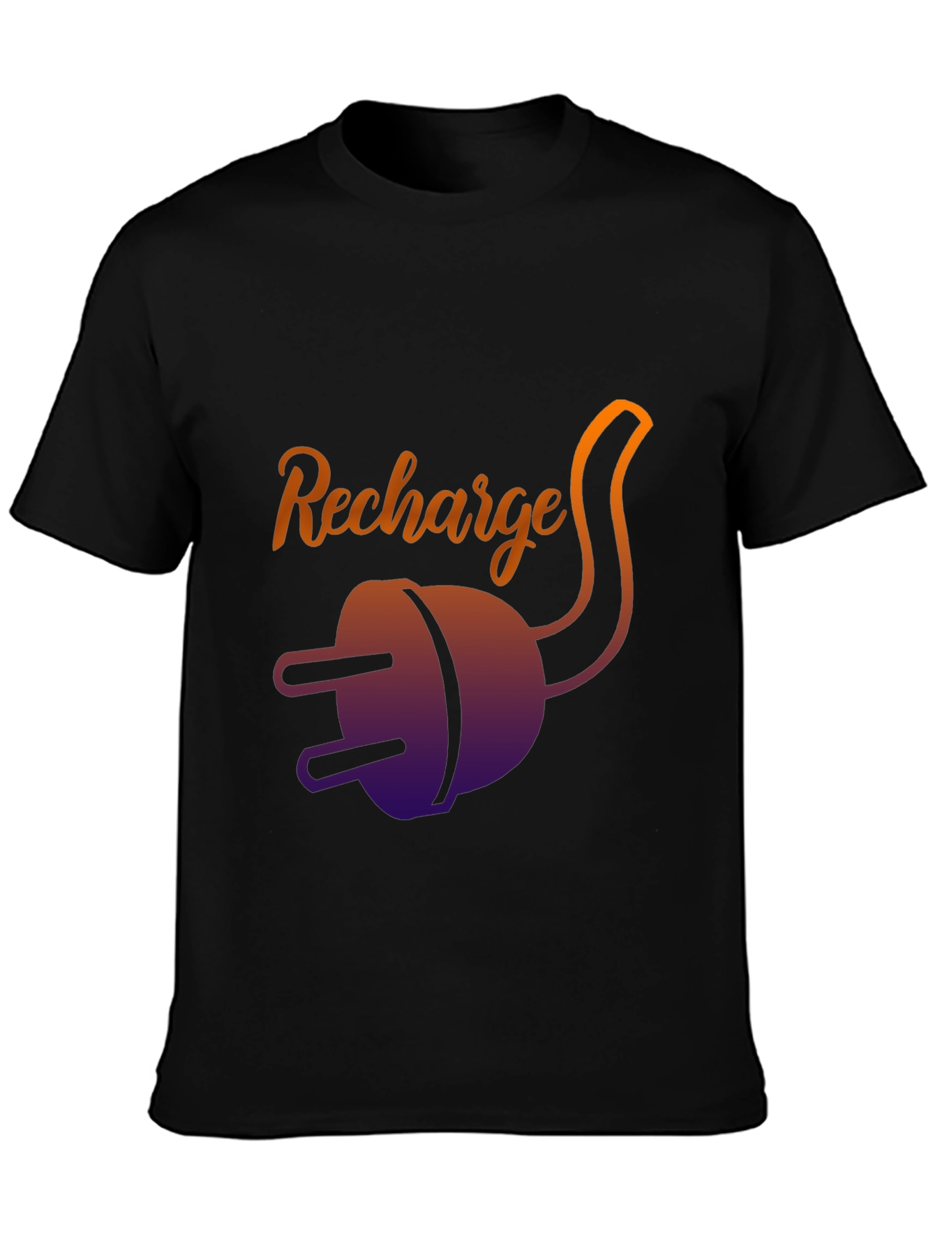 Recharge T-Shirt: Stylish Comfort in Black