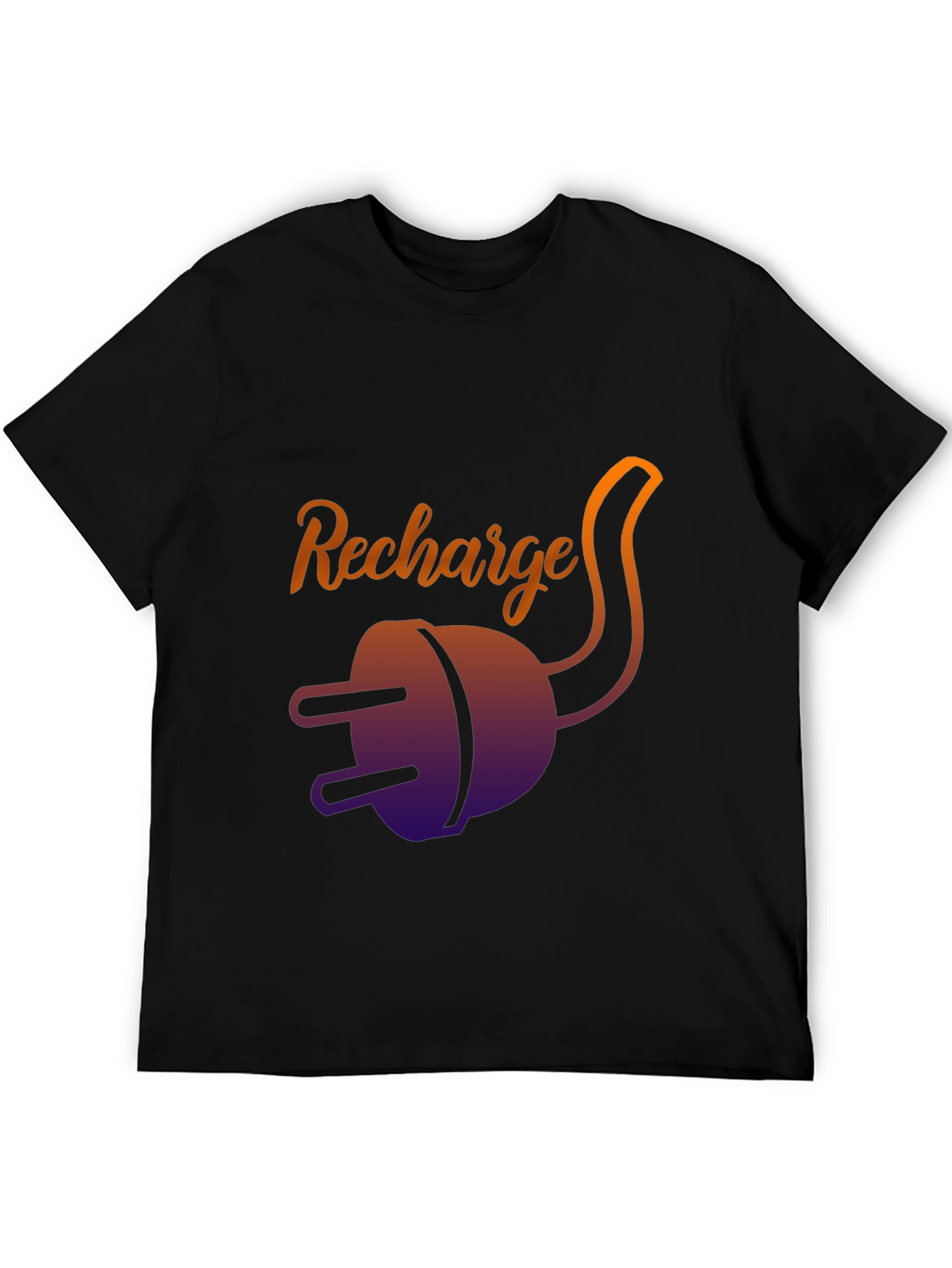 Recharge T-Shirt: Stylish Comfort in Black