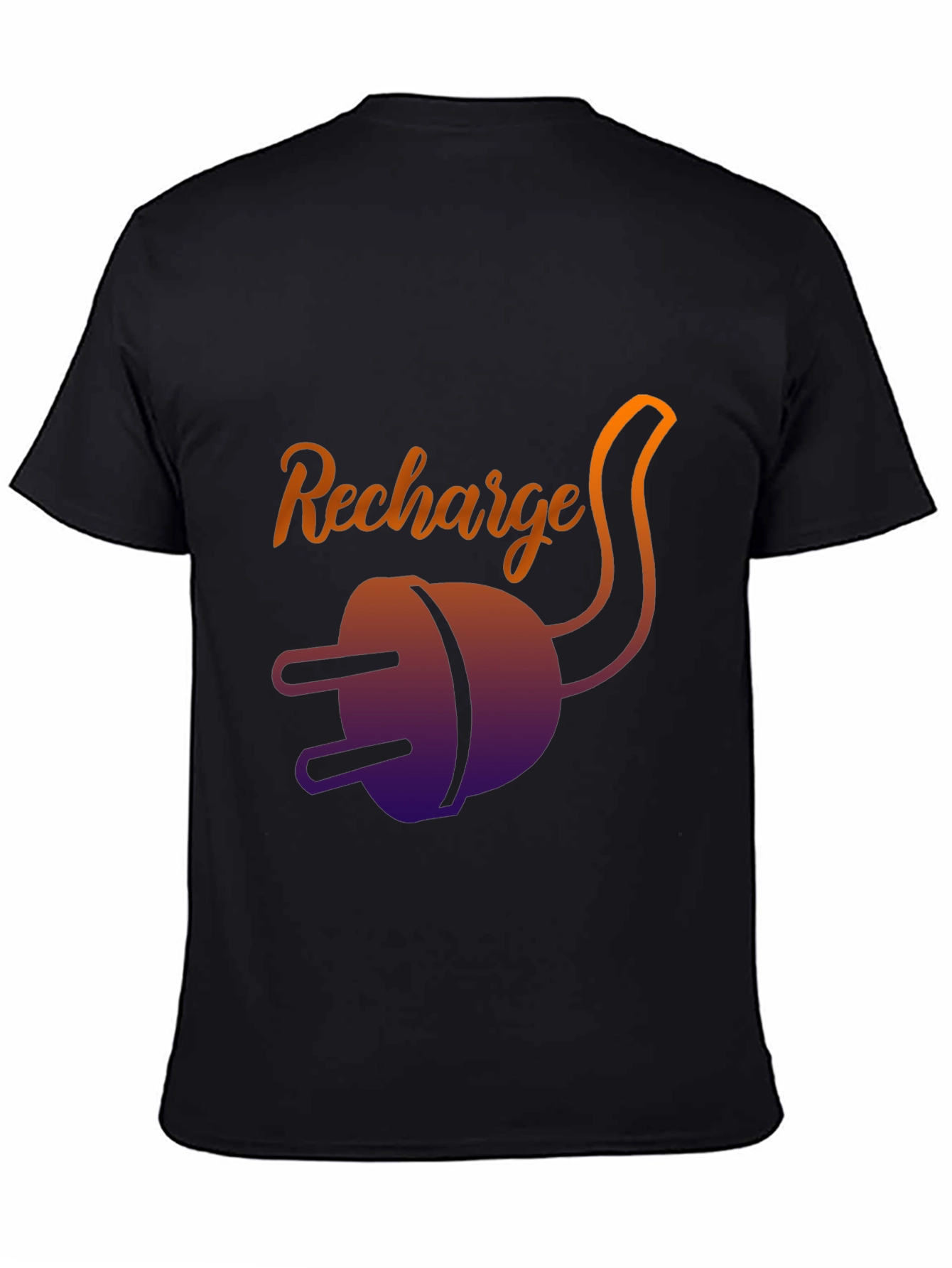 Recharge T-Shirt: Stylish Comfort in Black
