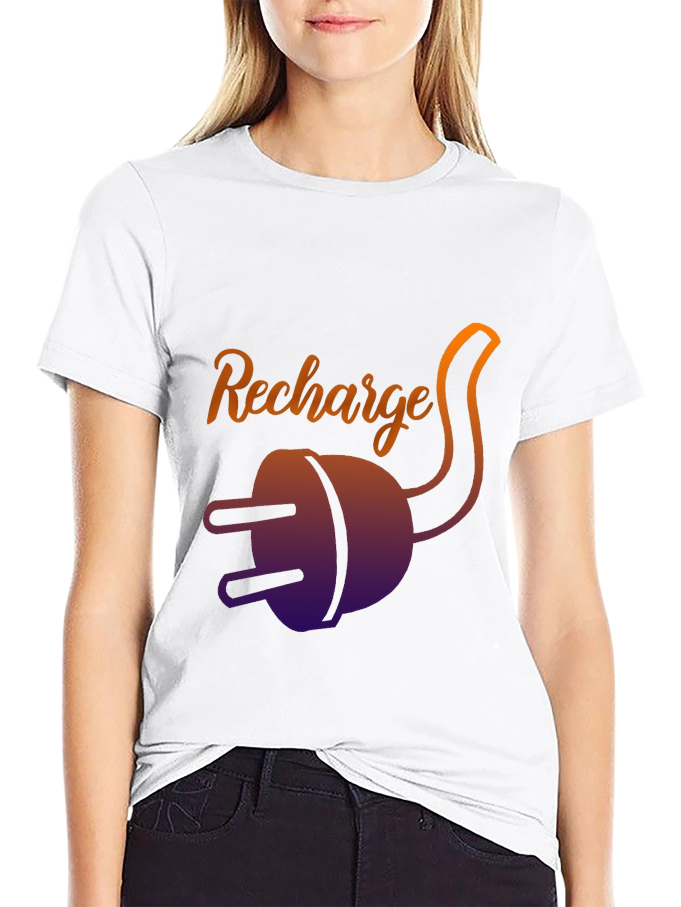 Recharge T-Shirt: Stylish Comfort in Black
