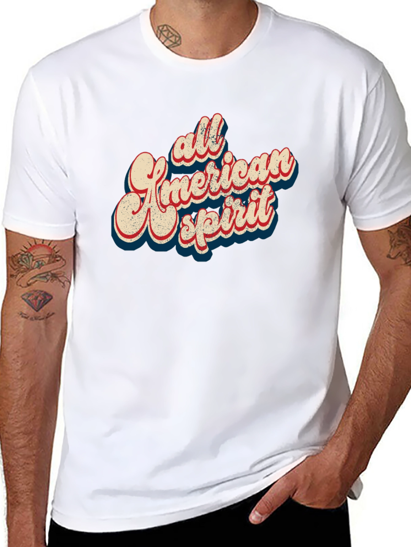 All American Spirit Graphic Tee - Black