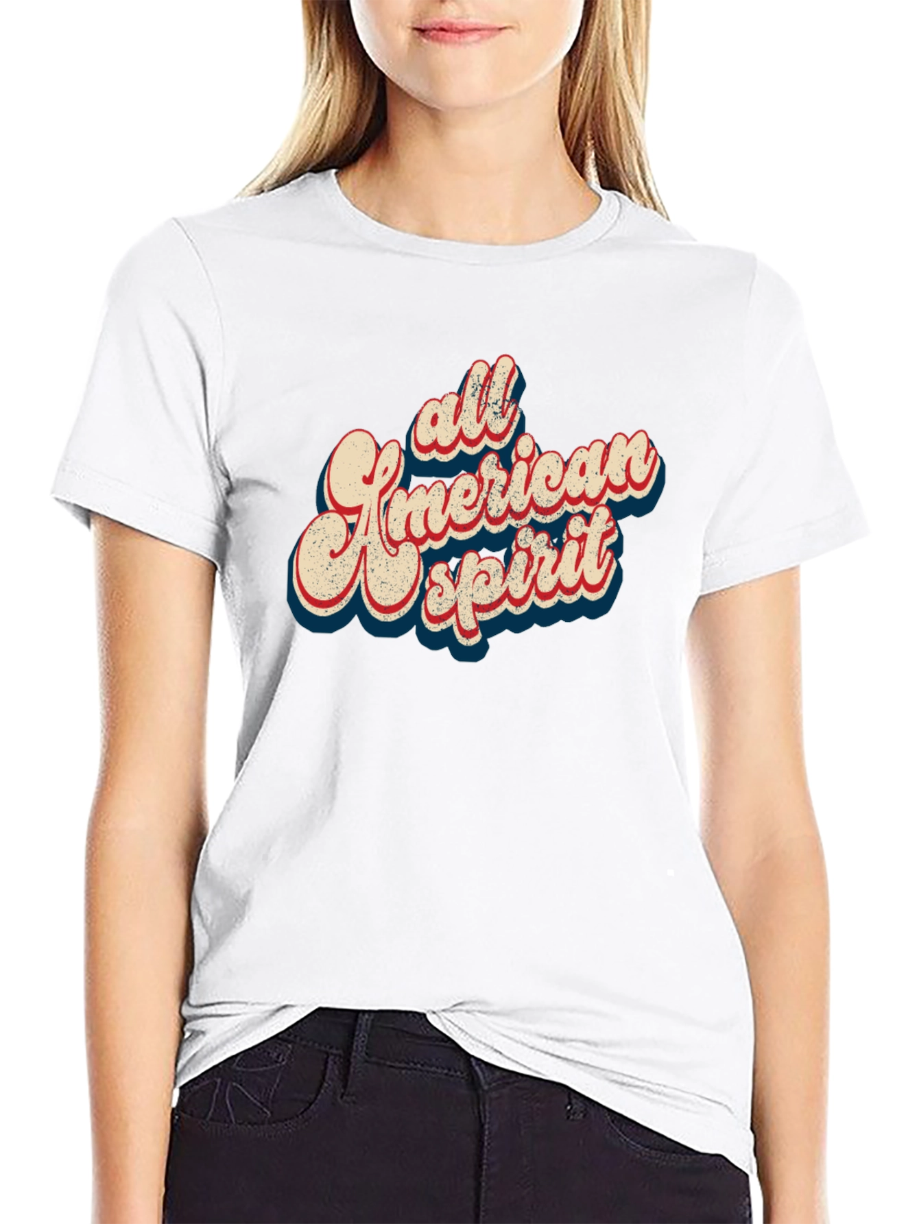 All American Spirit Graphic Tee - Black