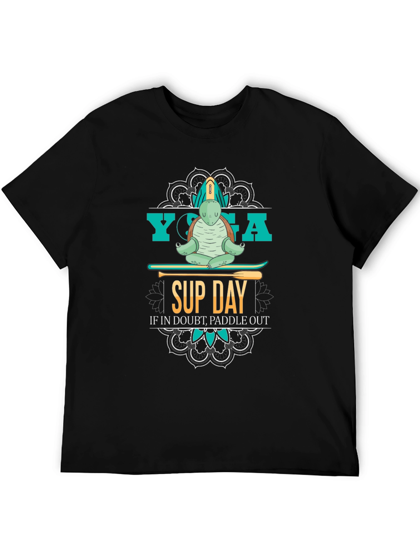 Yoga Sup Day Turtle Graphic T-Shirt