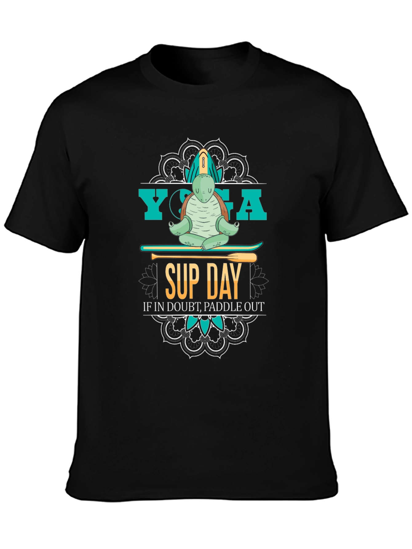 Yoga Sup Day Turtle Graphic T-Shirt
