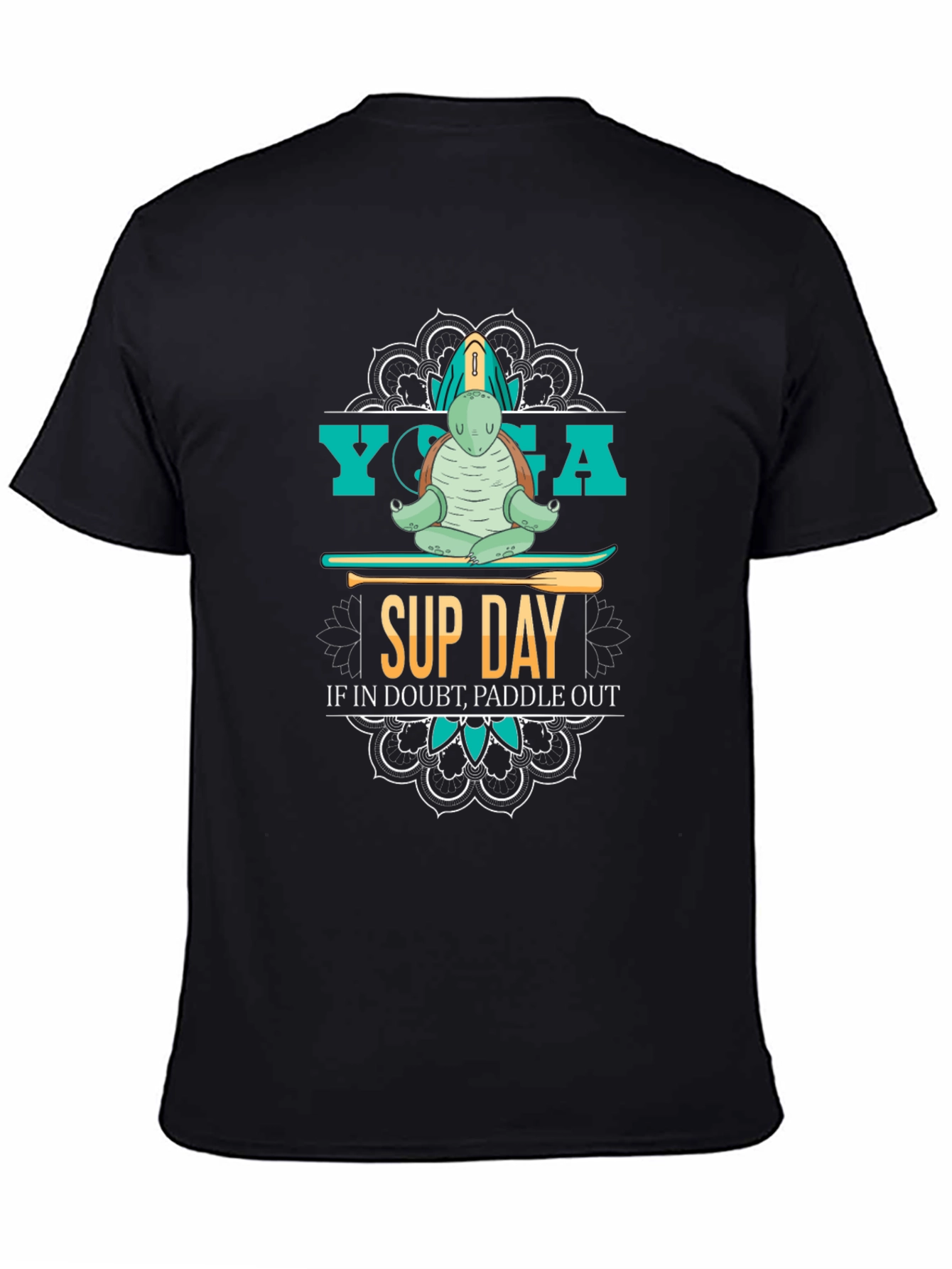 Yoga Sup Day Turtle Graphic T-Shirt