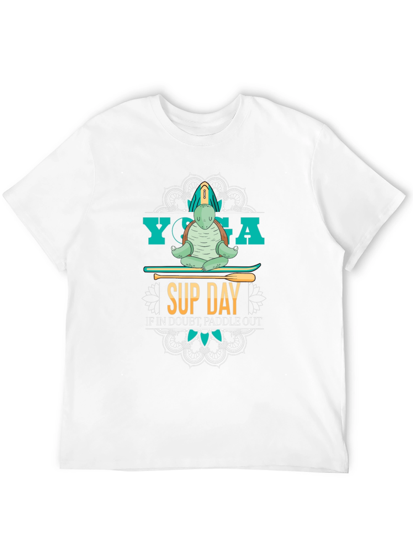 Yoga Sup Day Turtle Graphic T-Shirt