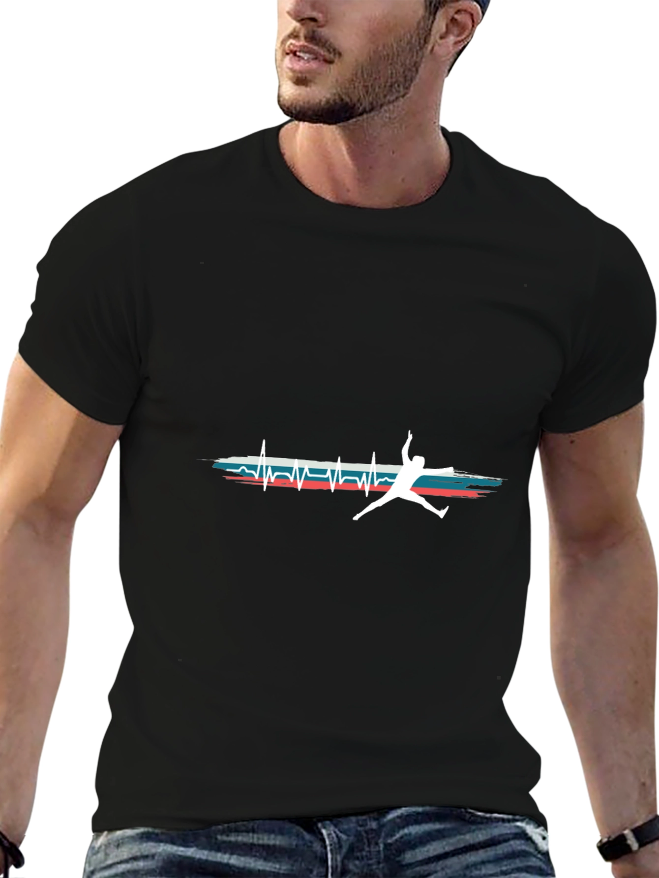 Athletes Heartbeat Tee - Sporty Graphic T-Shirt