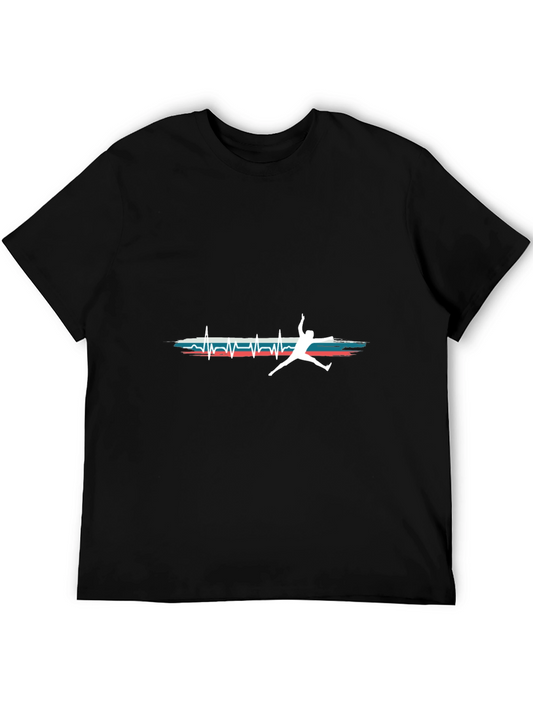 Athletes Heartbeat Tee - Sporty Graphic T-Shirt