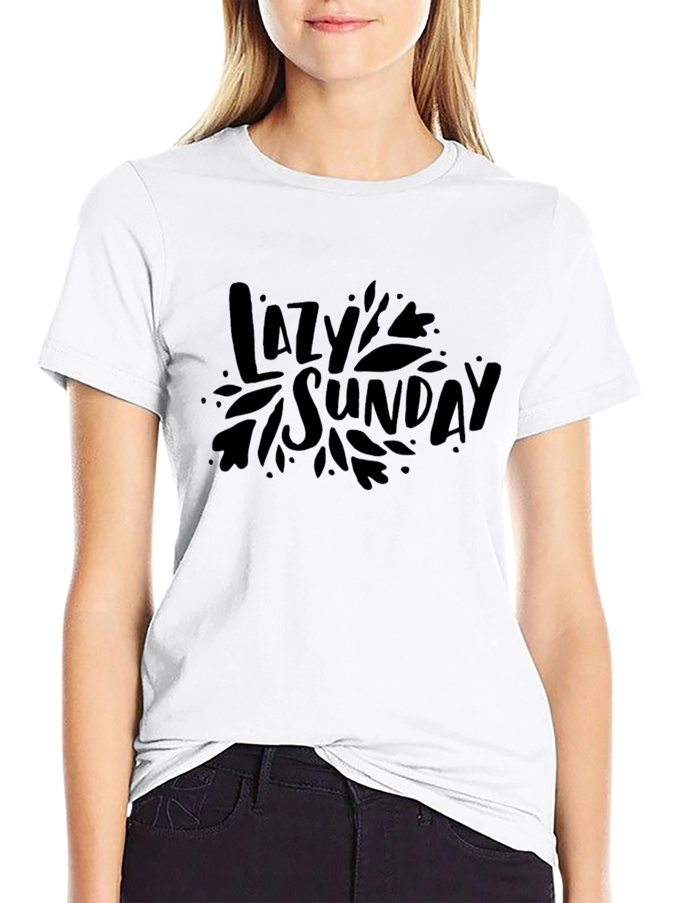 Lazy Sunday Graphic Tee - Black