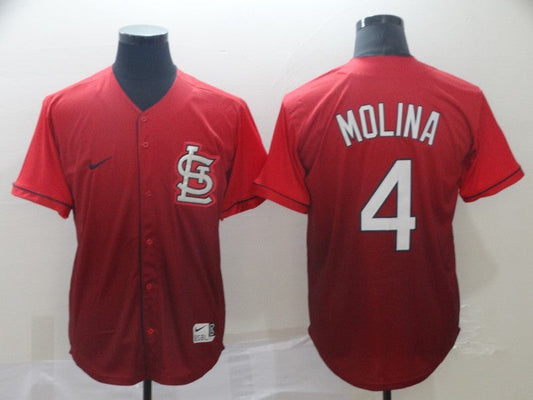 Men's St. Louis Cardinals Yadier Molina #4 Red Fashion Stitched Jerseys
