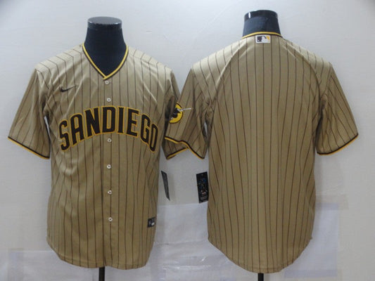Men's San Diego Padres Tan Alternate Replica Blank Jerseys