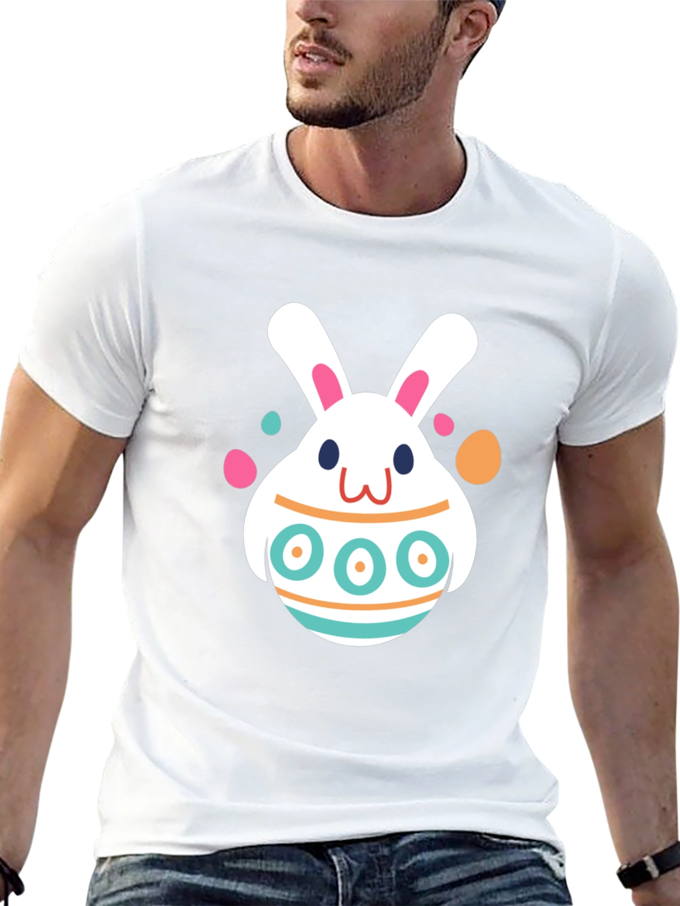 Easter Bunny Egg Black T-Shirt
