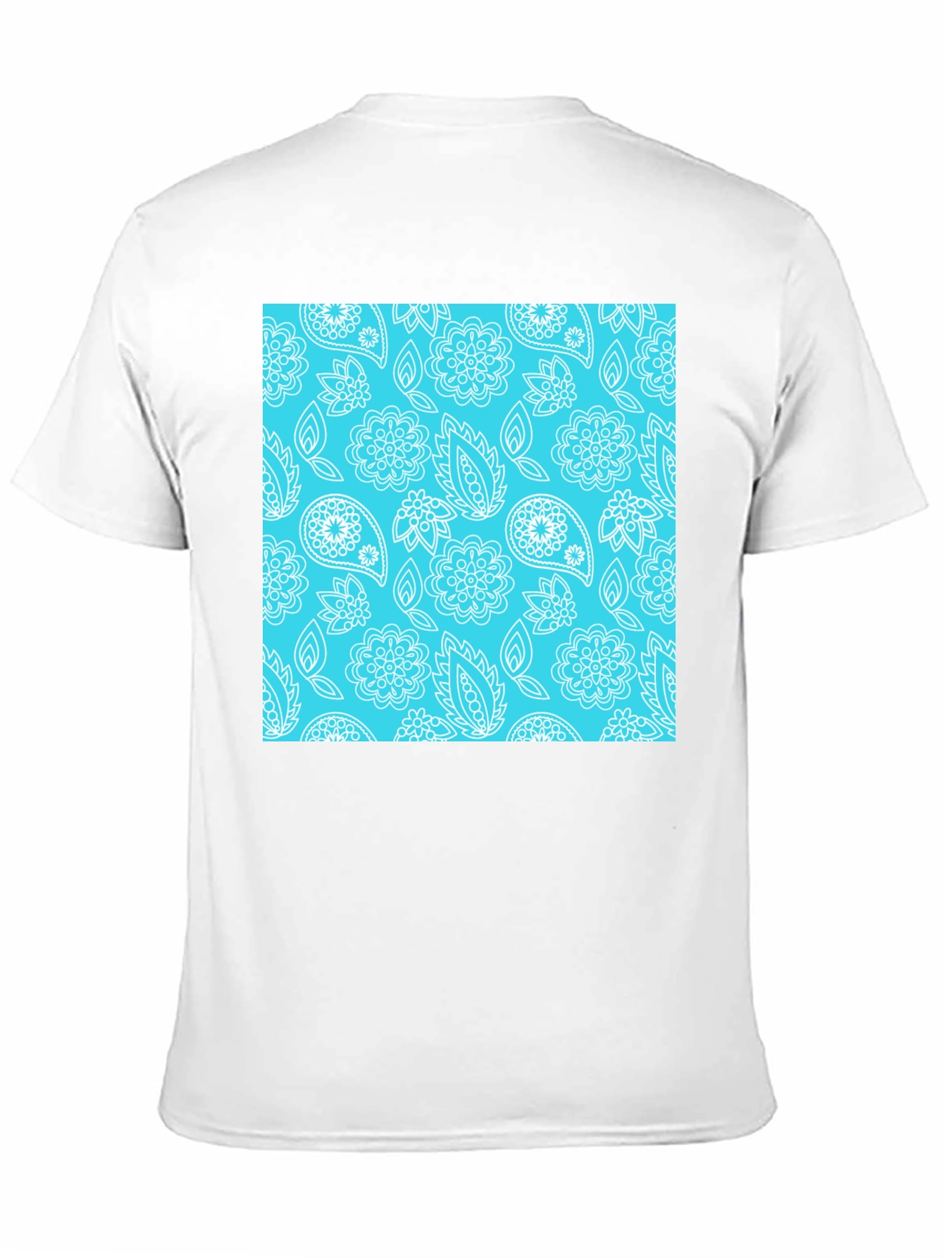Trendy Paisley Pattern T-Shirt - Stylish Black Tee
