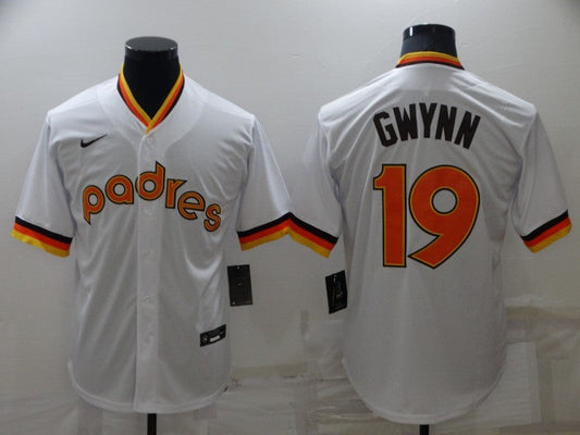Men's San Diego Padres Tony Gwynn #19 White Replica Player Jerseys