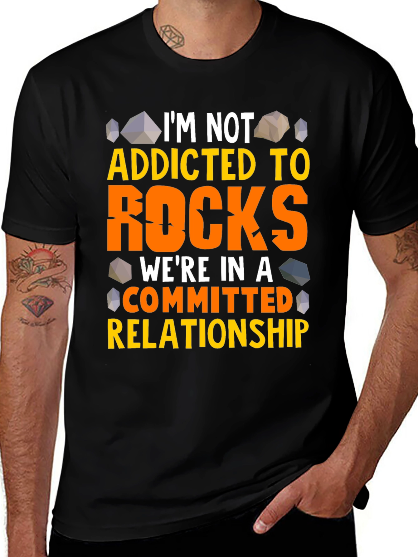 Funny Rocks T-Shirt - Im Not Addicted