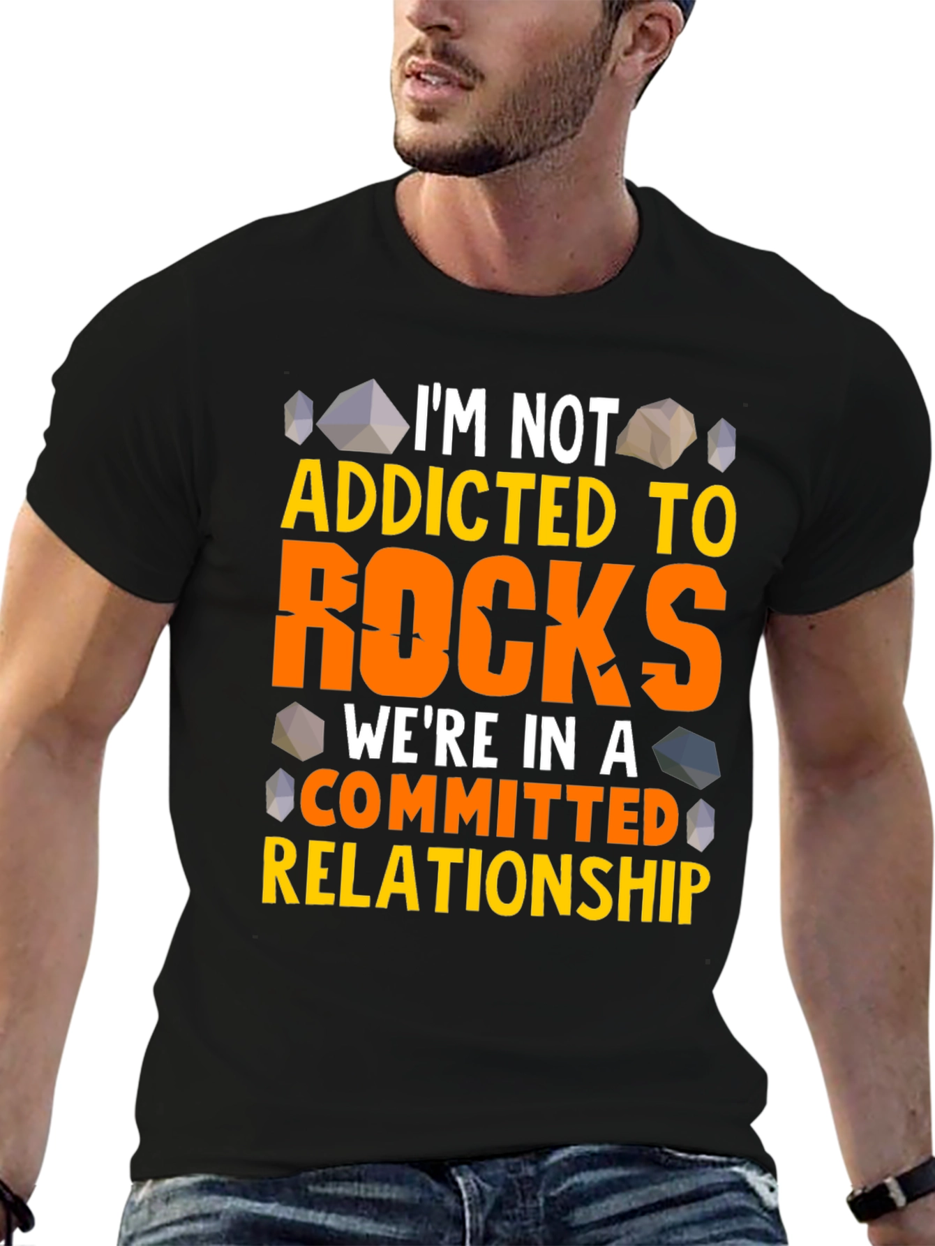 Funny Rocks T-Shirt - Im Not Addicted
