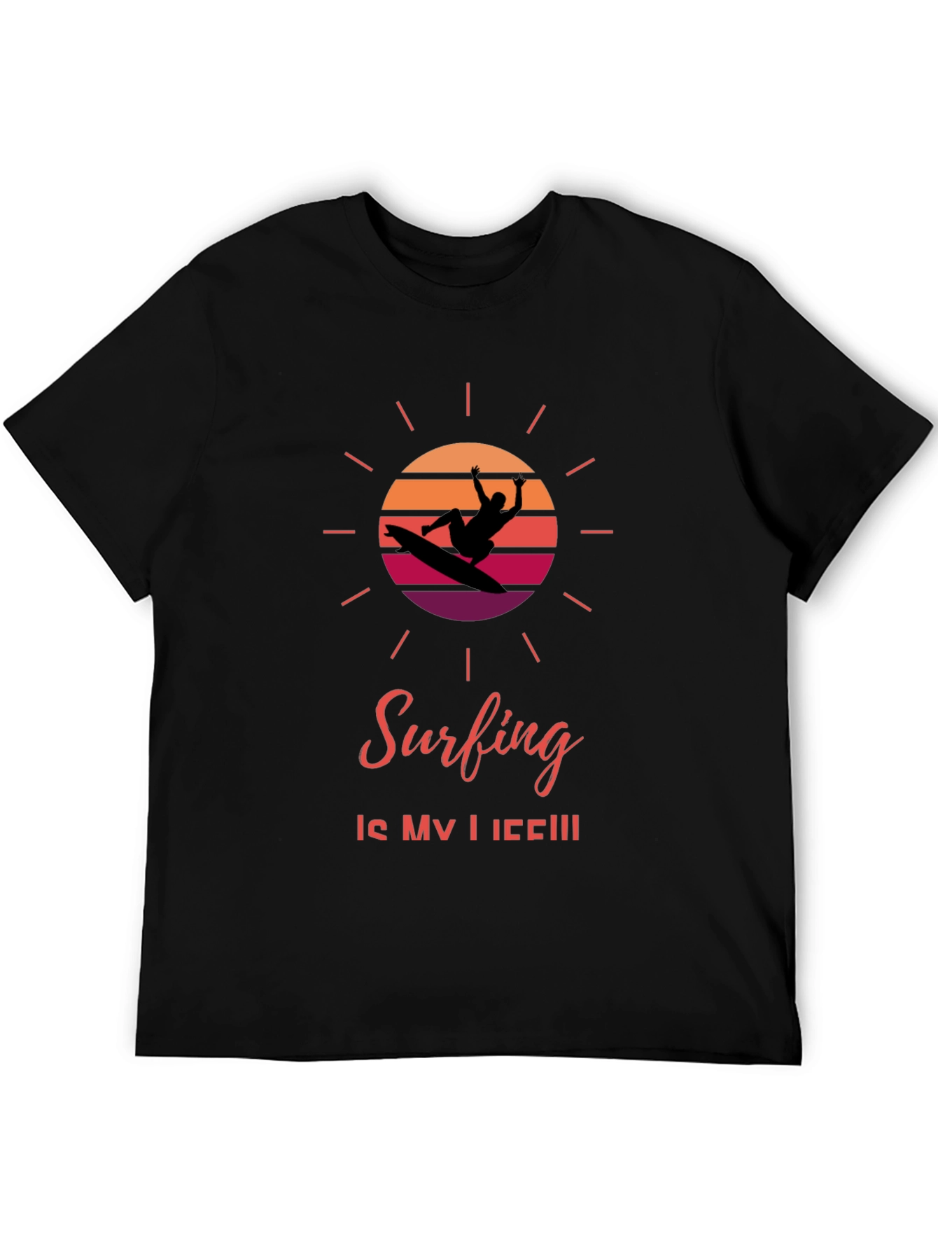 Surfing Is My Life Graphic T-Shirt