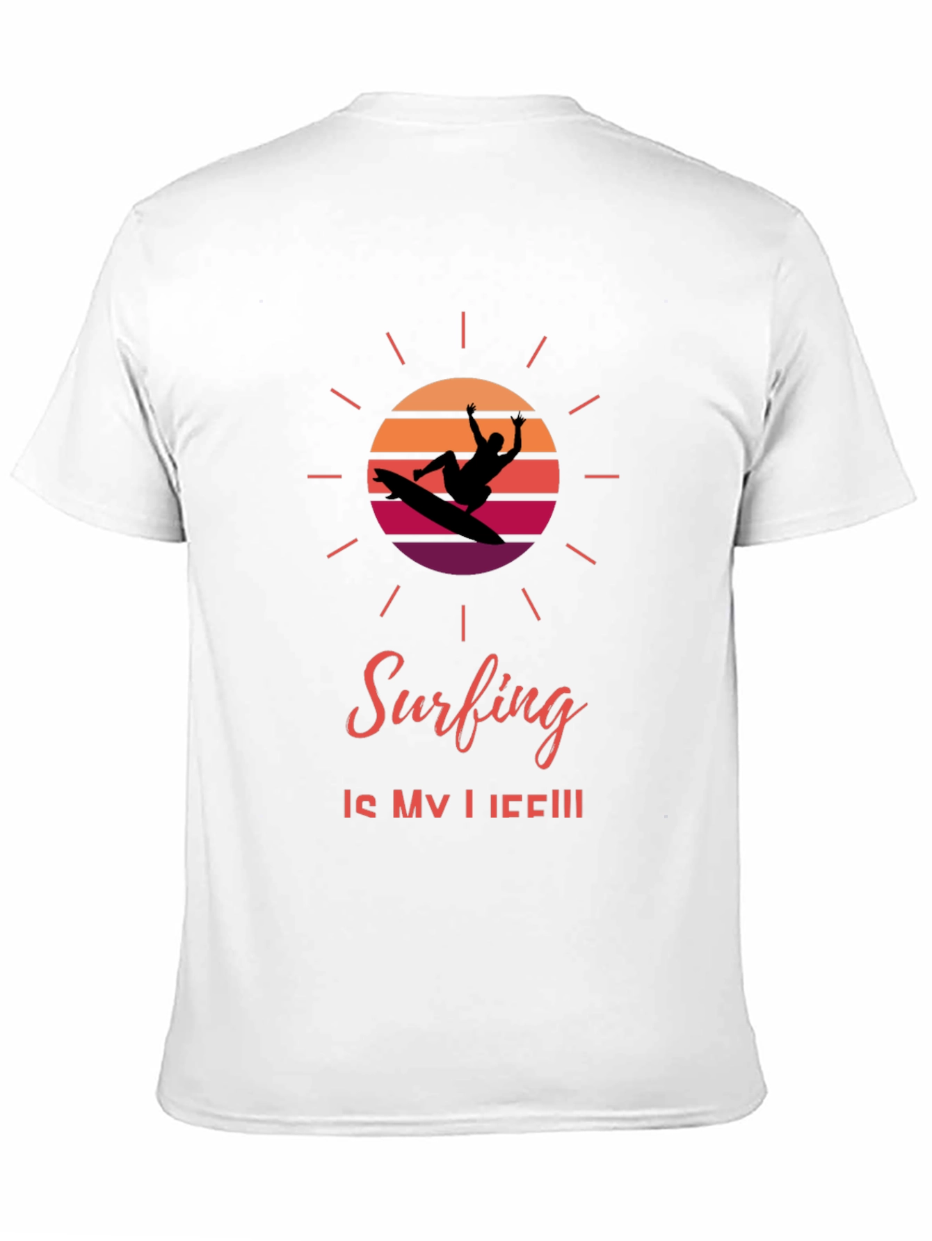 Surfing Is My Life Graphic T-Shirt