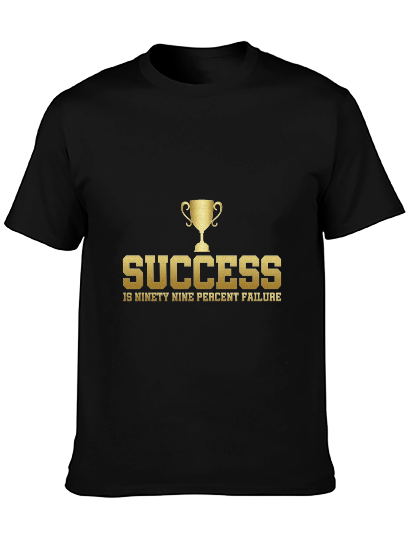 Success Quote Graphic Tee - Black Cotton Blend