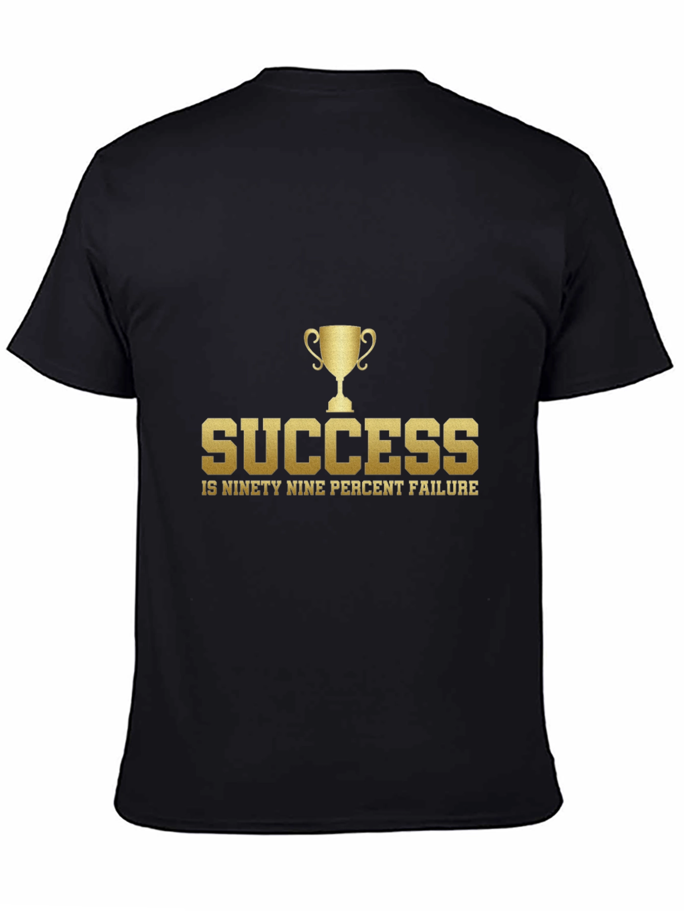 Success Quote Graphic Tee - Black Cotton Blend