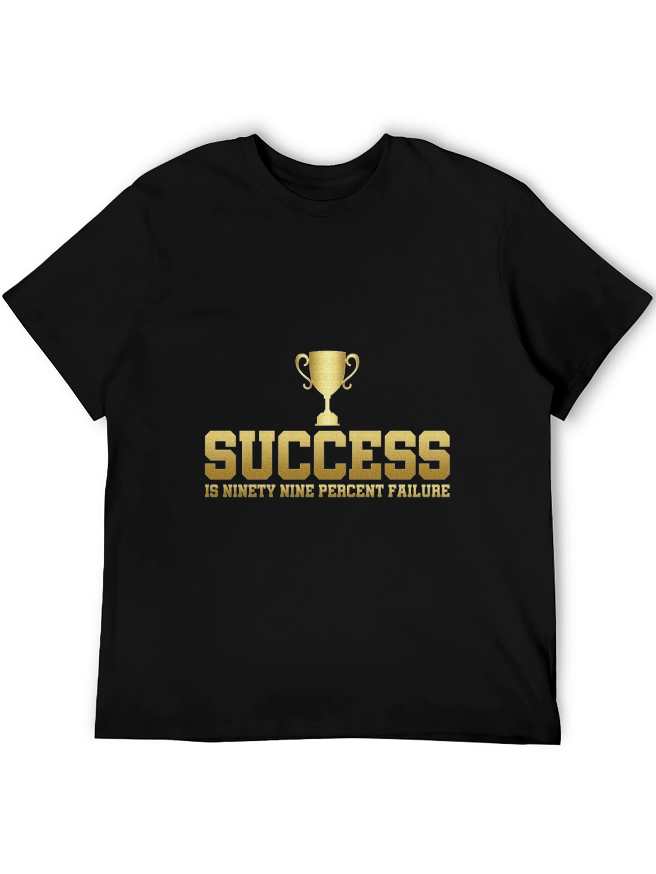 Success Quote Graphic Tee - Black Cotton Blend