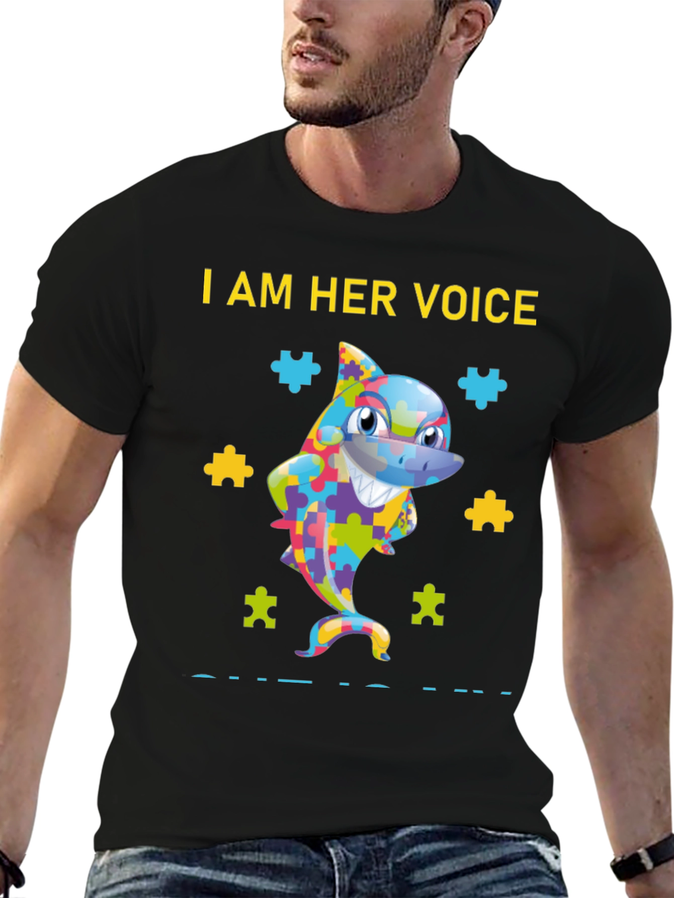 Autism Awareness Shark T-Shirt - Her Voice