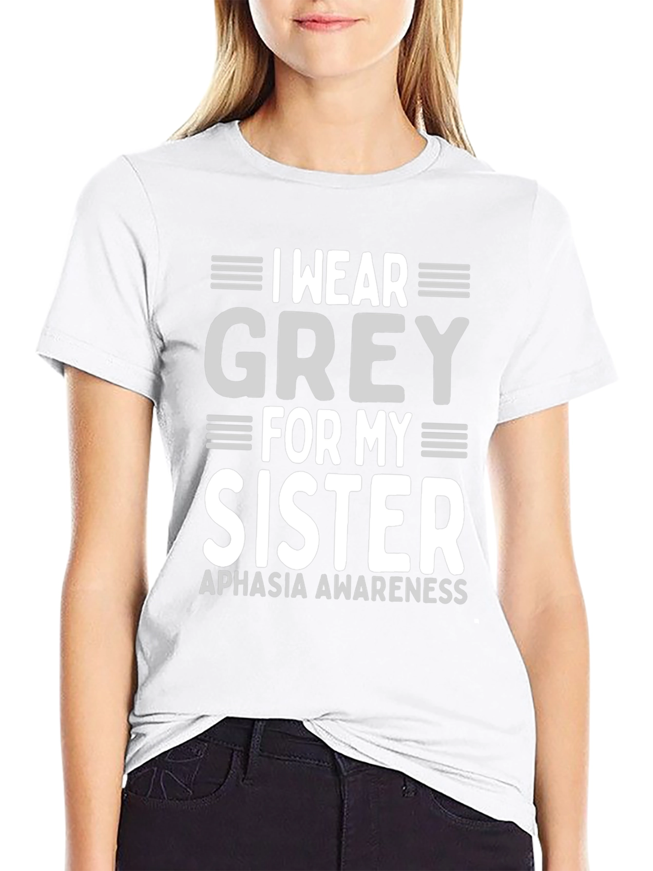 Grey For My Sister Aphasia Awareness T-Shirt