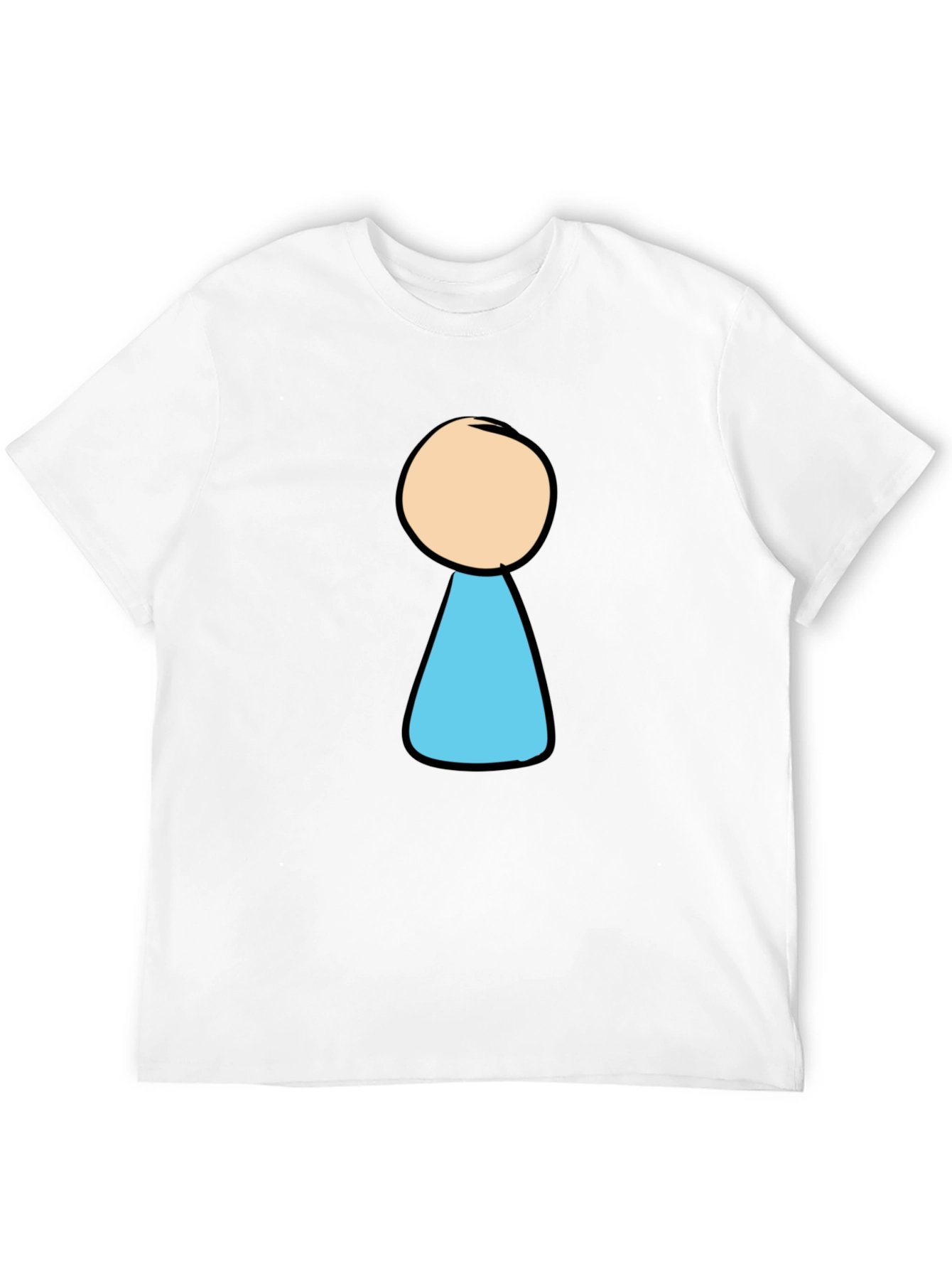 Black T-Shirt with Cartoon Keyhole Design