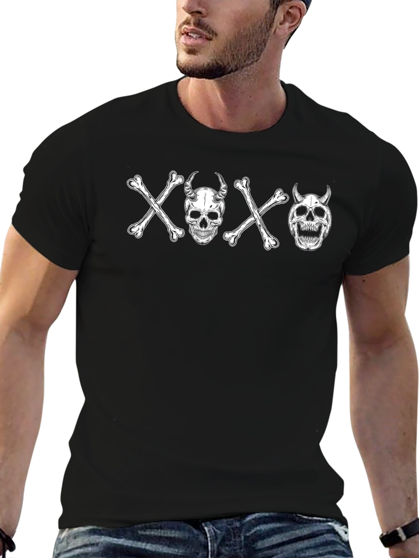 Skull & Crossbones Graphic Tee - Edgy Design