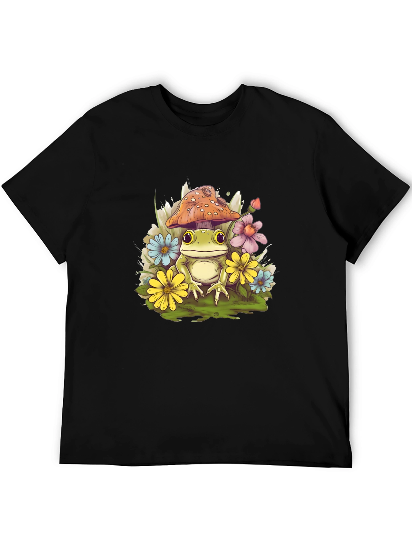 Mushroom Frog Graphic Tee - Whimsical Comfort