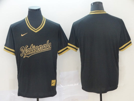 Men's Washington Nationals Black Alternate Authentic Blank Jerseys