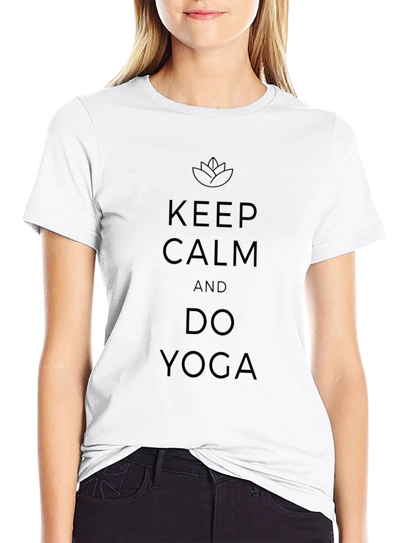 Keep Calm and Do Yoga Black T-Shirt