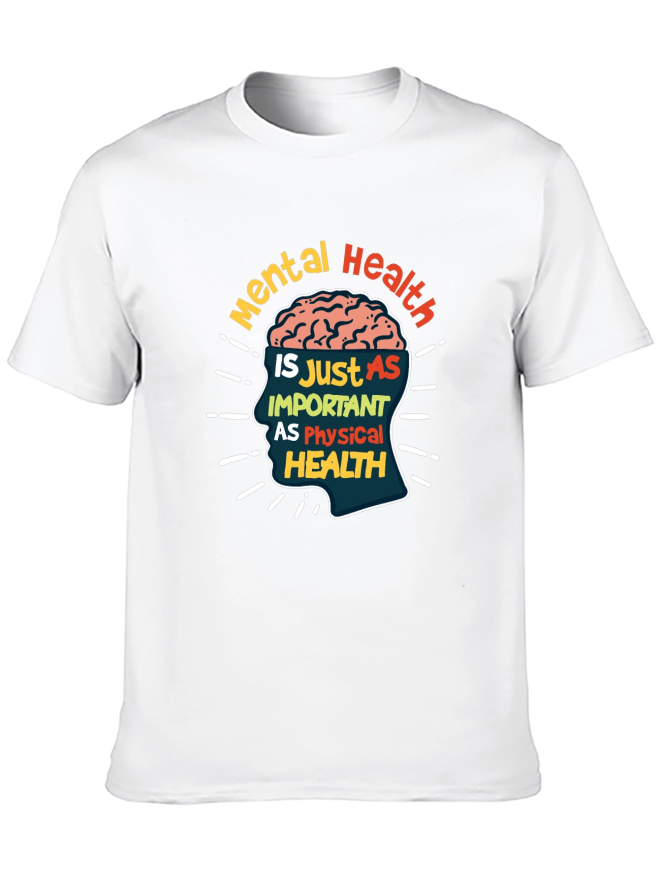 Mental Health Awareness T-Shirt: Brain Design