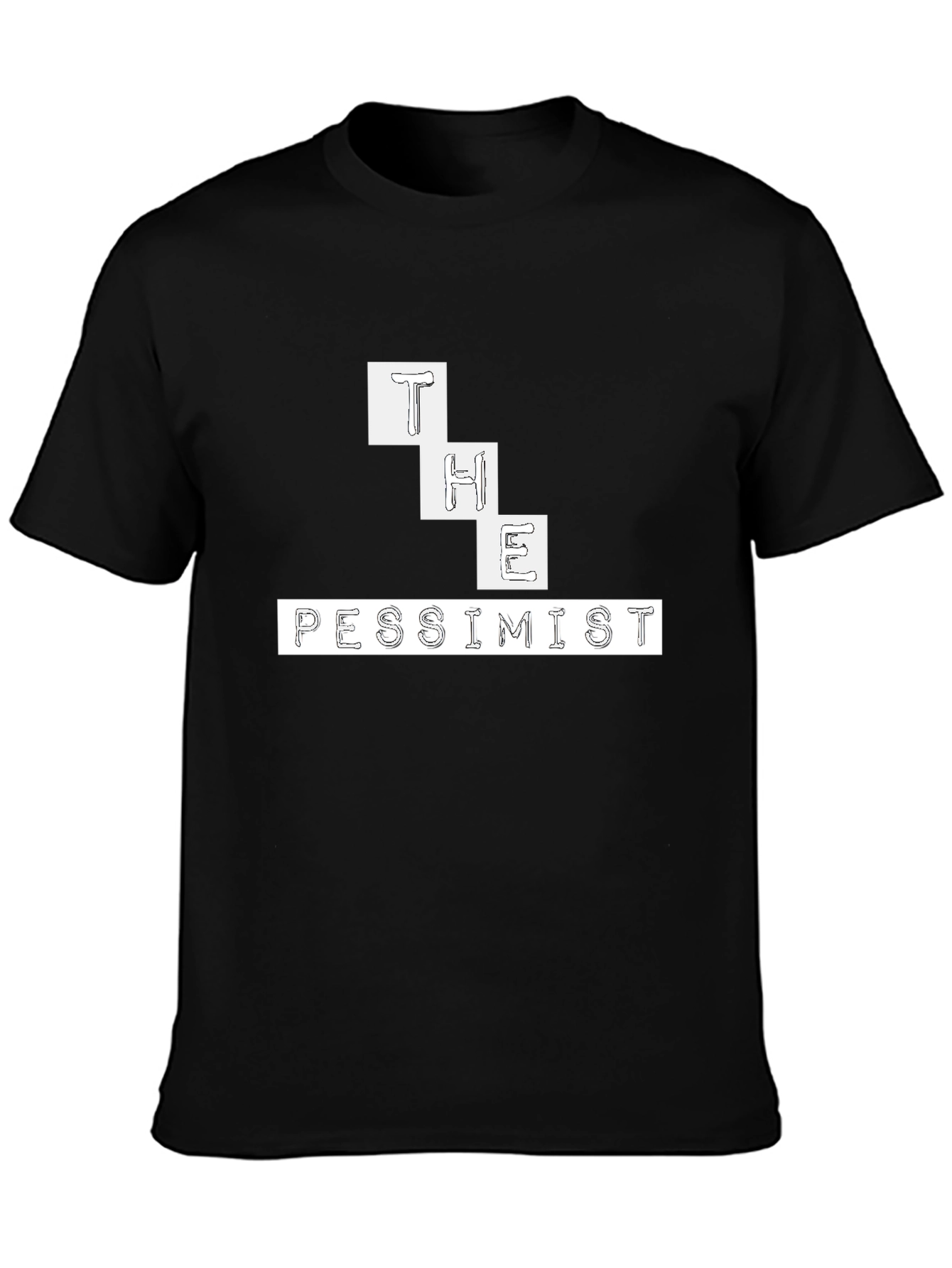 The Pessimist Graphic Tee - Black Cotton Casual Shirt