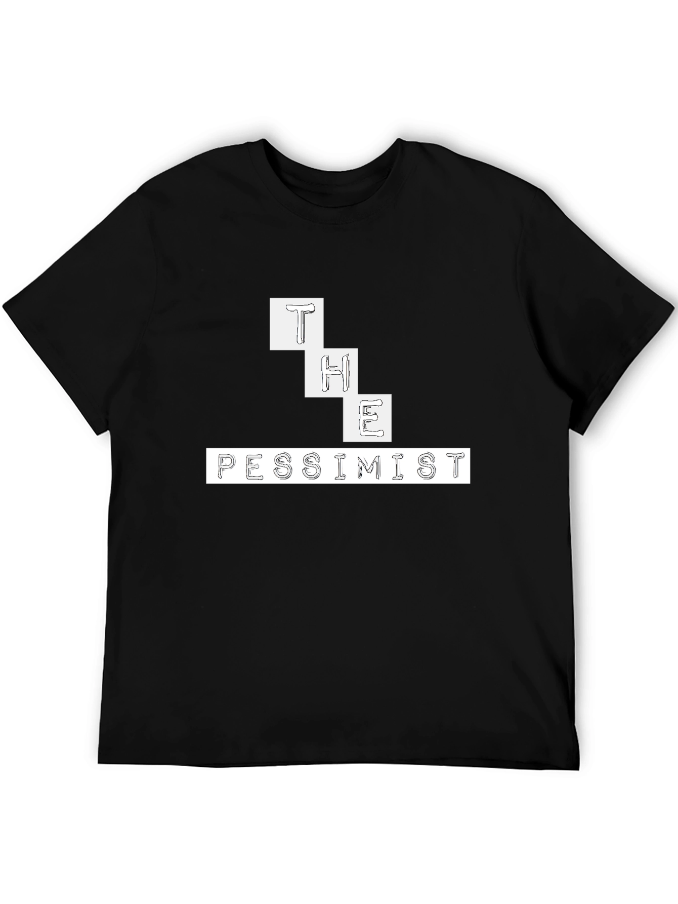 The Pessimist Graphic Tee - Black Cotton Casual Shirt