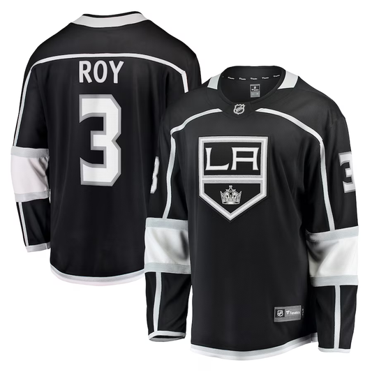 Men's Los Angeles Kings Matt Roy #3 Black Home Breakaway Player Jerseys
