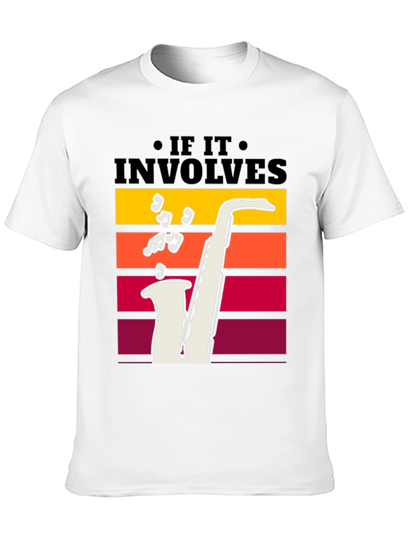 If It Involves Saxophone Black T-Shirt