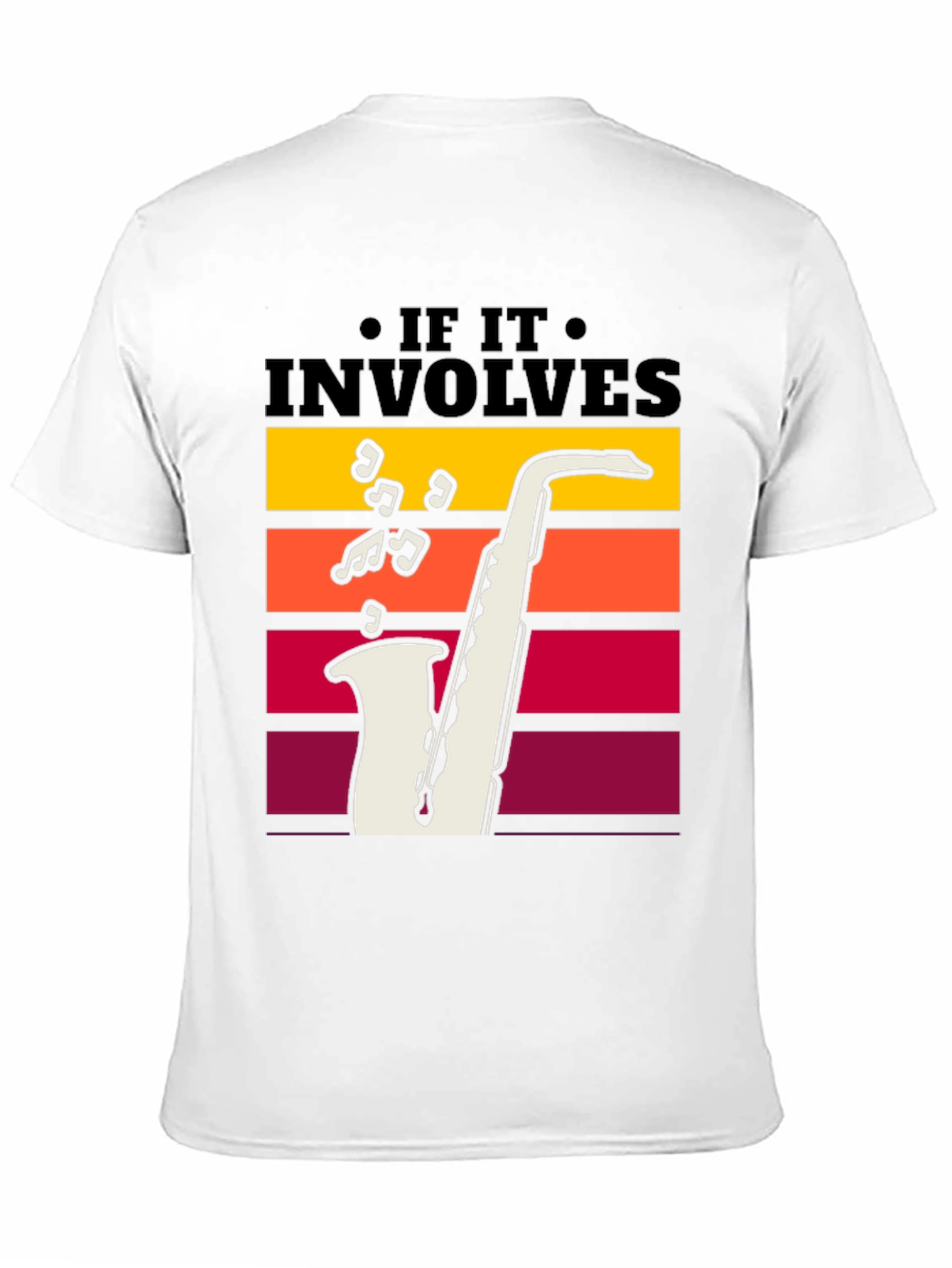 If It Involves Saxophone Black T-Shirt