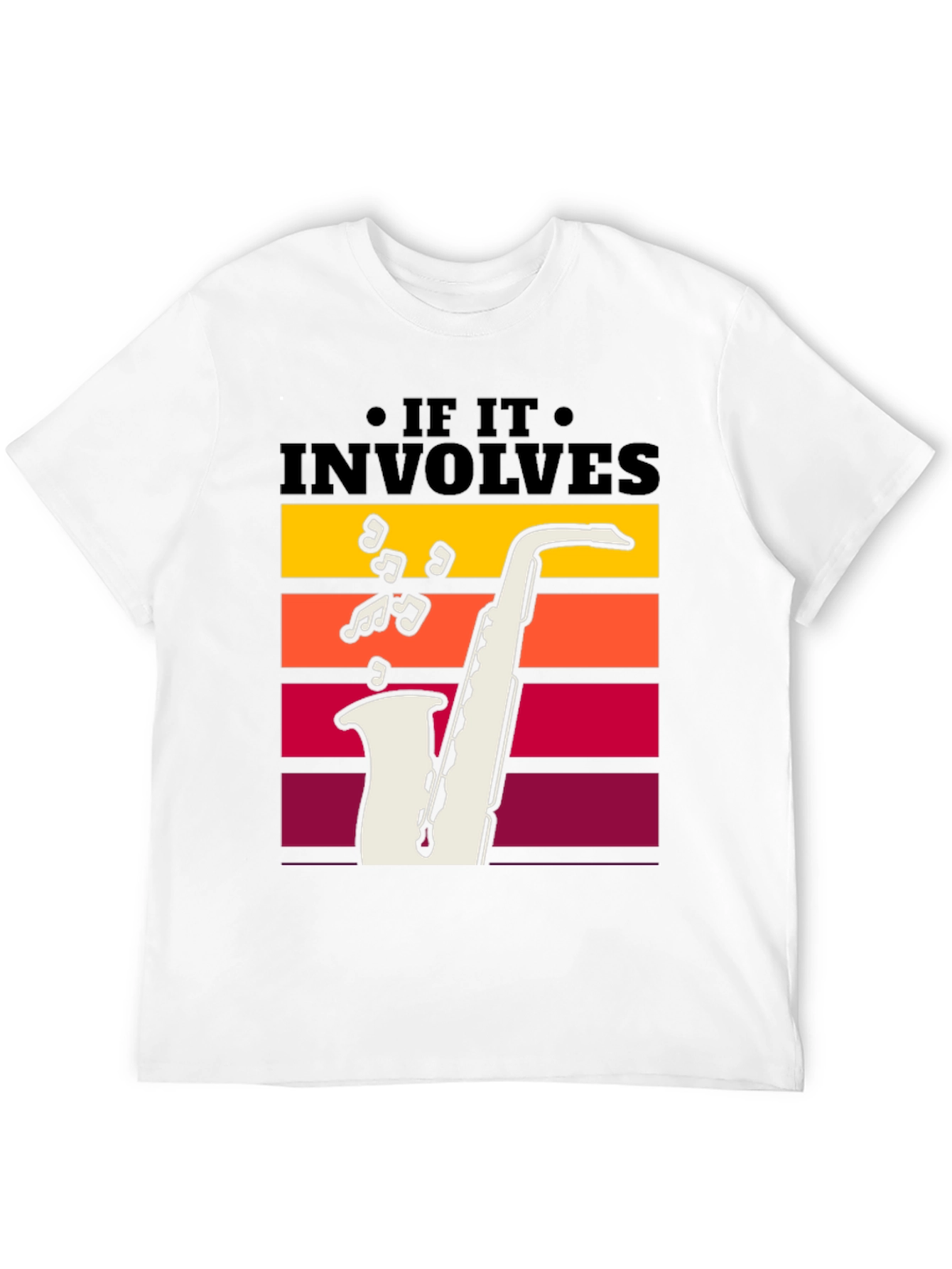 If It Involves Saxophone Black T-Shirt
