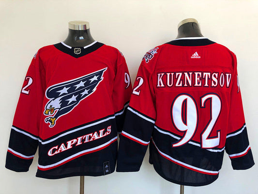 Men's Washington Capitals Evgeny Kuznetsov #92 Red Player Game Jerseys
