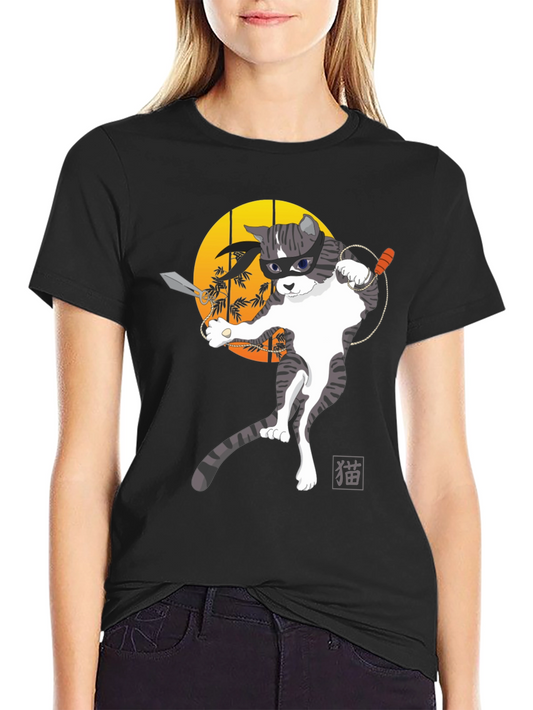 Ninja Cat T-Shirt - Cool Graphic Tee